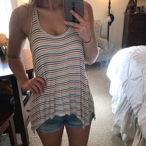 Flowy, Colorful Striped Tank